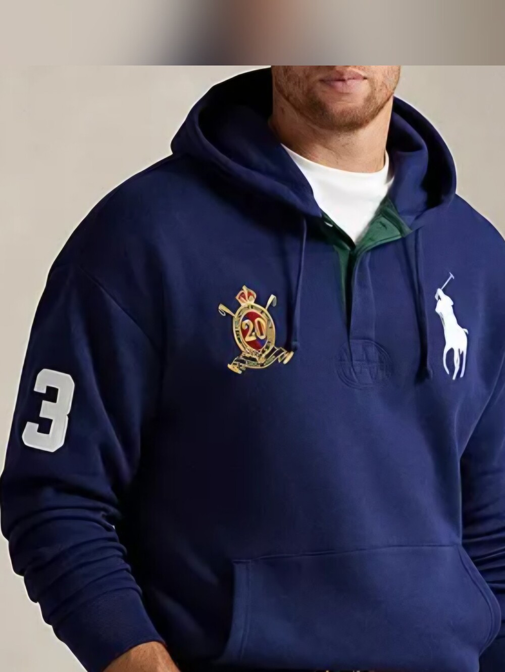Polo Ralph Lauren Big Pony 20th Anniversary Hoodie Newport Navy Big & Tall 3XLT